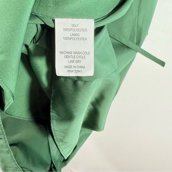 Amanda Uprichard Laconia Cypress Green Strappy Back Ruched Mini Dress Medium - Picture 7 of 10